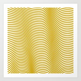 Golden Waves Art Print