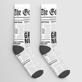The Good Times Vol. 1, No. 1 / Newspaper with only good news Socks