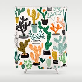 Desert Cactus Garden I Shower Curtain