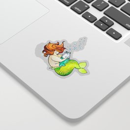 Mermaid & Merkitty Sticker