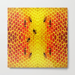 Honey bee Metal Print