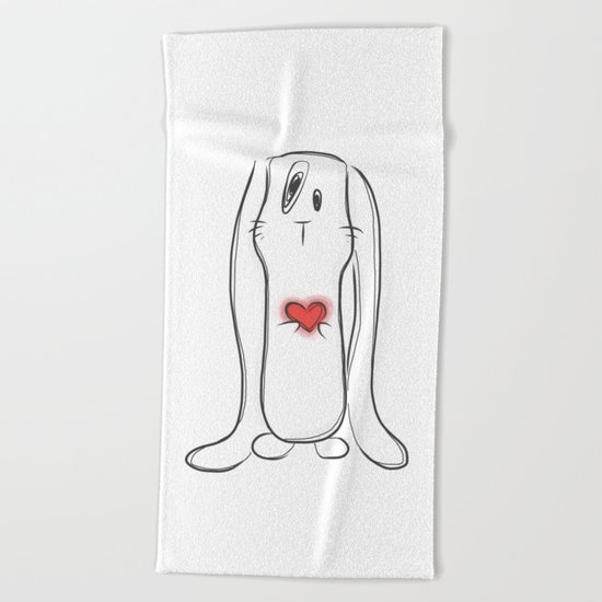 Shining heart Beach Towel