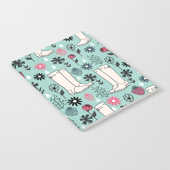 Springtime Wellies by Andrea Lauren Notebook