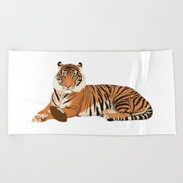 Football Tiger Beach Towel