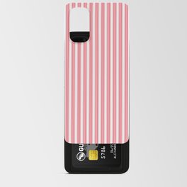 Vintage Cabana Stripe Pastel Pink On White Retro Boho Aesthetic  Android Card Case