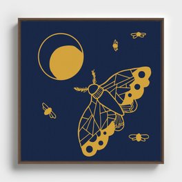 Geometric Moth Framed Canvas