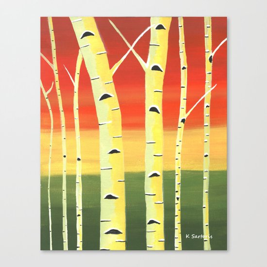 Birch Woods Canvas Print
