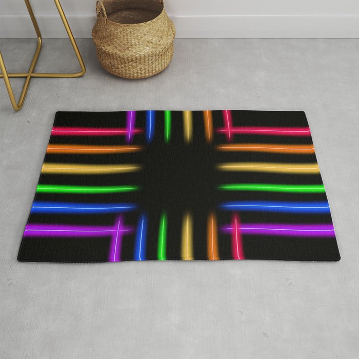 NEON NEEDLES. Rug