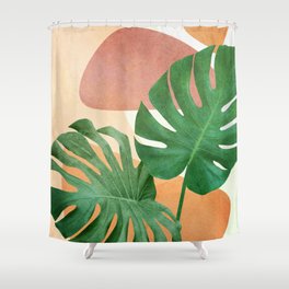 Monstera Leaves Shower Curtain
