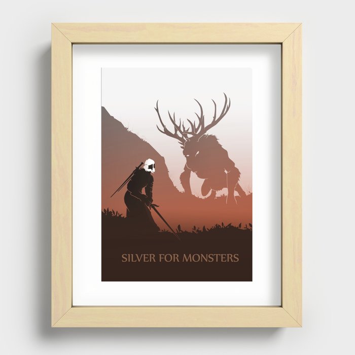 Silver is for monsters Recessed Framed Print