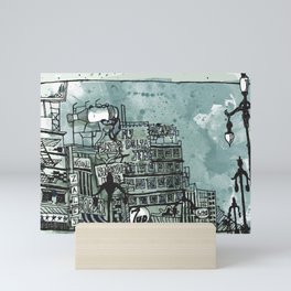 Gloomy Cityscape Mini Art Print