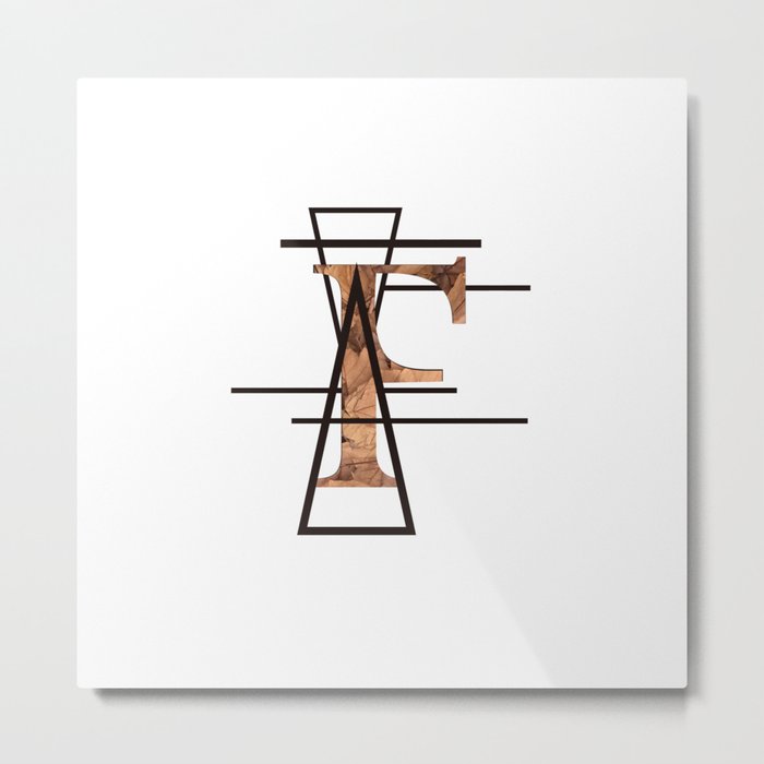 //THE ALPHABET COLLECTION - letter F// Metal Print