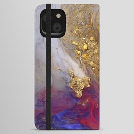 Gold Marble iPhone Wallet Case