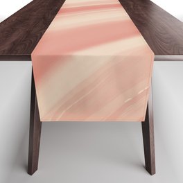 Clean Sweep Coral Abstract Table Runner