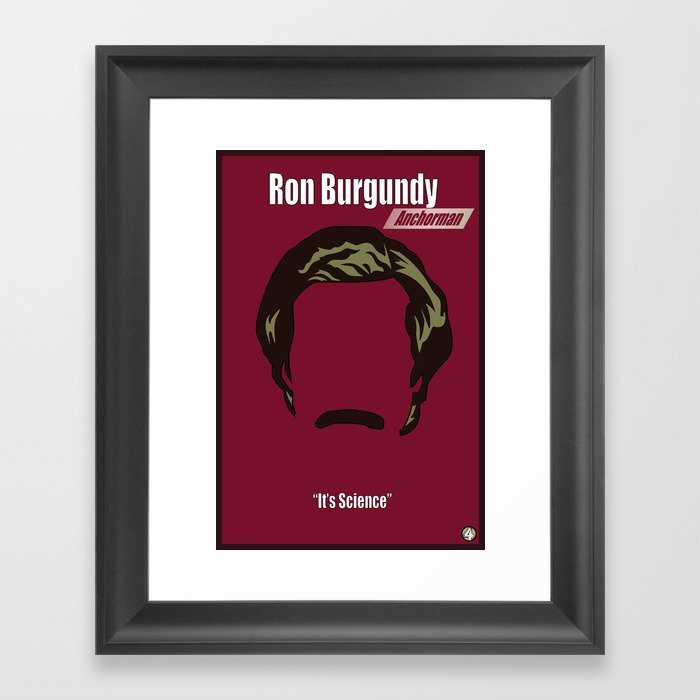 Ron Burgundy: Anchorman Framed Art Print