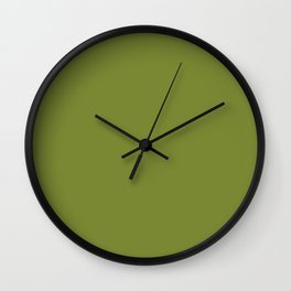Lavish Dark Green Yellow Blend Solid Color Pairs To Sherwin Williams Gecko SW 6719 Wall Clock