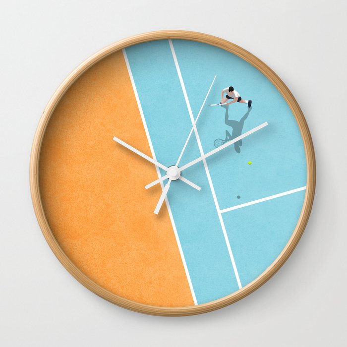 Tennis Court Colors  Wall Clock