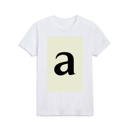 a (BLACK & BEIGE LETTERS) Kids T Shirt