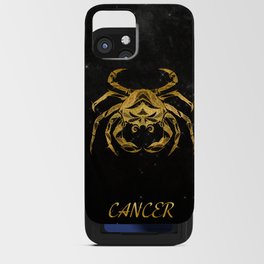 Astrology Horoscope  Zodiac Cancer Gold Black iPhone Card Case