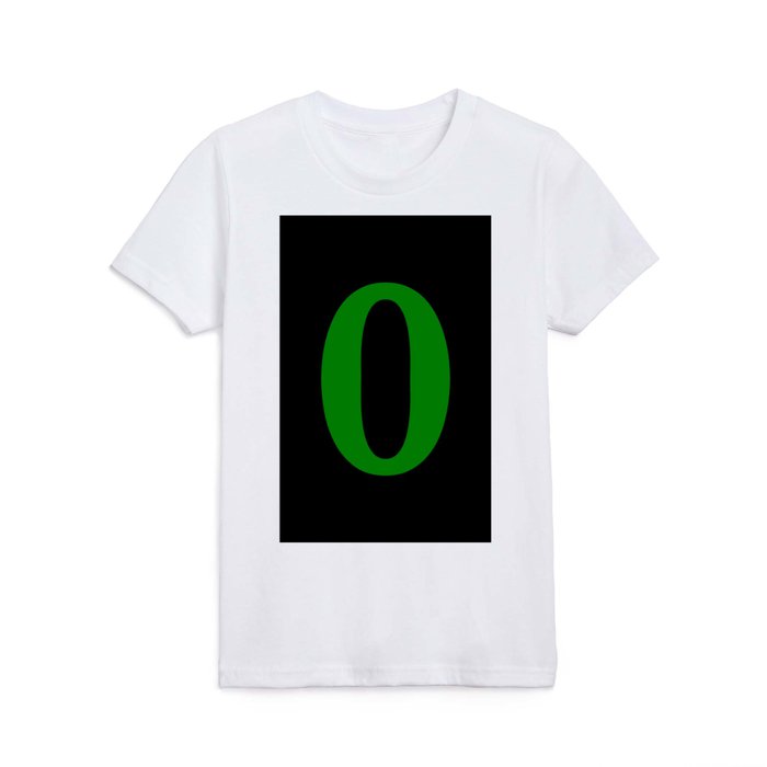 0 (GREEN & BLACK NUMBERS) Kids T Shirt