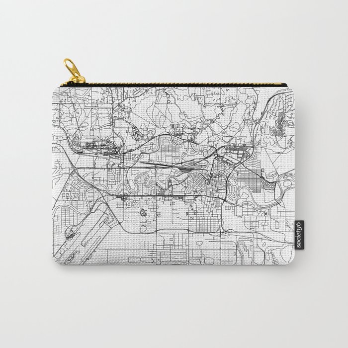 Fairfax White Map Carry-All Pouch