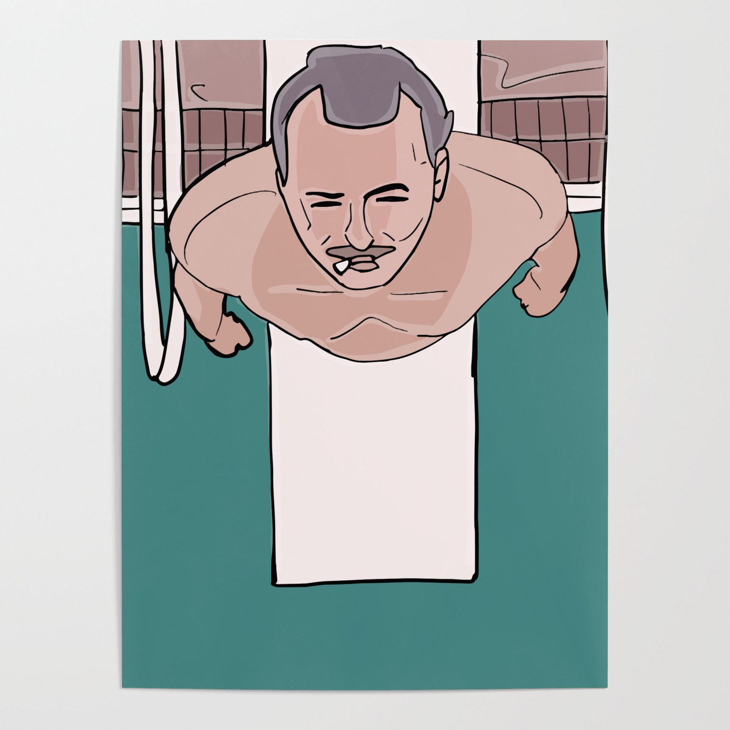 Herman Blume Bill Murray On Diving Board Rushmore Poster By Alex Society6