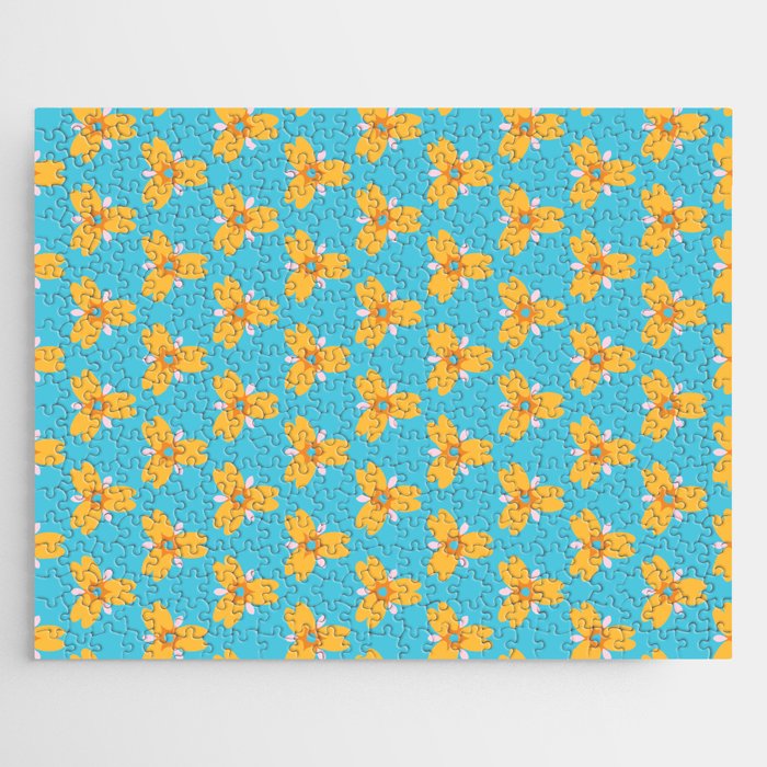 Triangular Flowers Pattern Artwork 03 Color 03 Jigsaw Puzzle