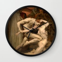 Dante and Virgil in Hell Wall Clock