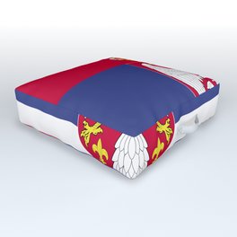 Serbia flag emblem Outdoor Floor Cushion