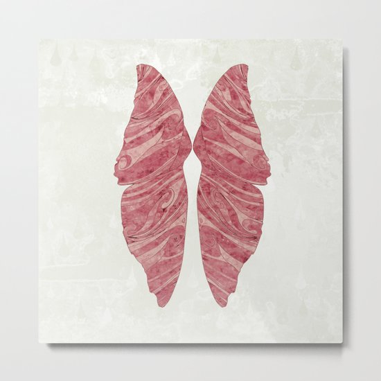 Abstract Butterfly Wings Design Metal Print