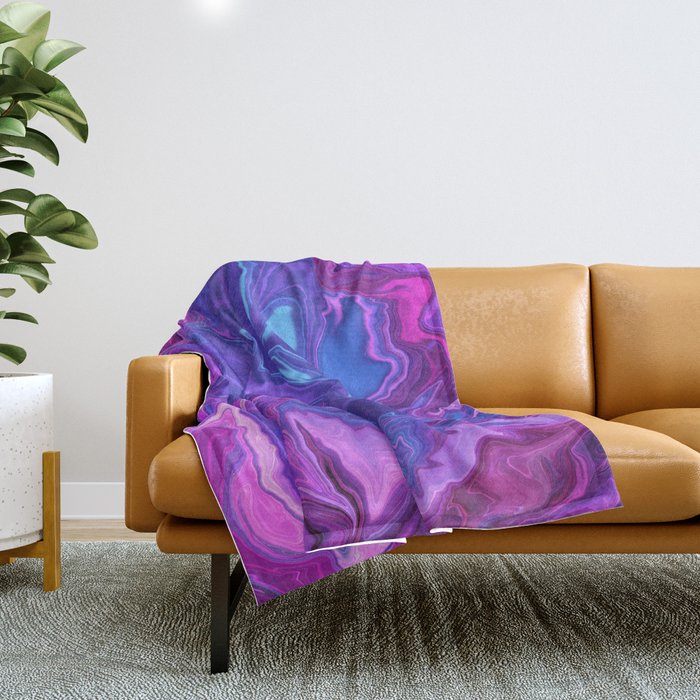 Violet Tendency Throw Blanket by creative chanel