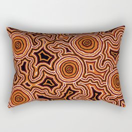 Authentic Aboriginal Art - Pathways Rectangular Pillow
