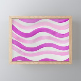 Pink Watercolor Wave Framed Mini Art Print