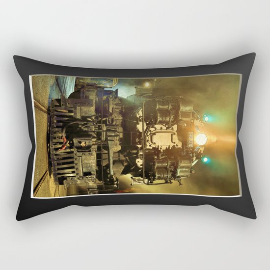 UP 9000. Union Pacific. Steam Train Locomotive. © J&S Montague. Rectangular Pillow