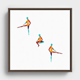 Modern minimal human art print Framed Canvas