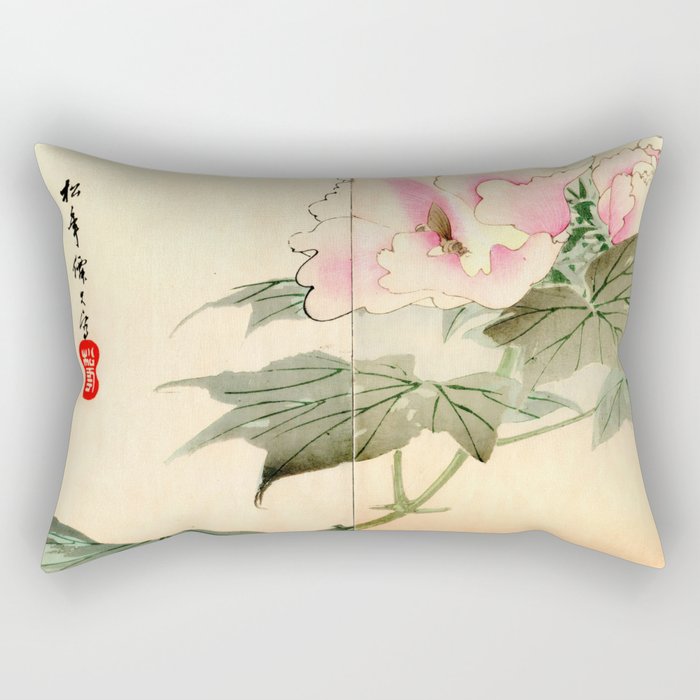 Hibiscus and Horsefly (Suzuki Shonen) Rectangular Pillow