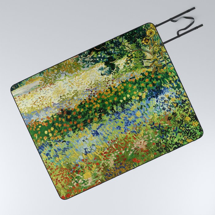 Vincent van Gogh "Flowering Garden" Picnic Blanket