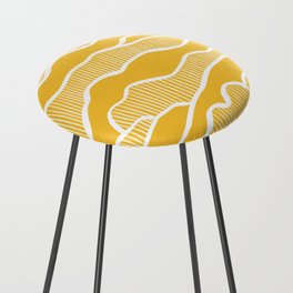 Abstract mountains line 10 Counter Stool