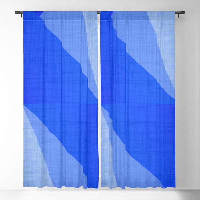 Lapis Lazuli Shapes - Cobalt Blue Abstract Blackout Curtain