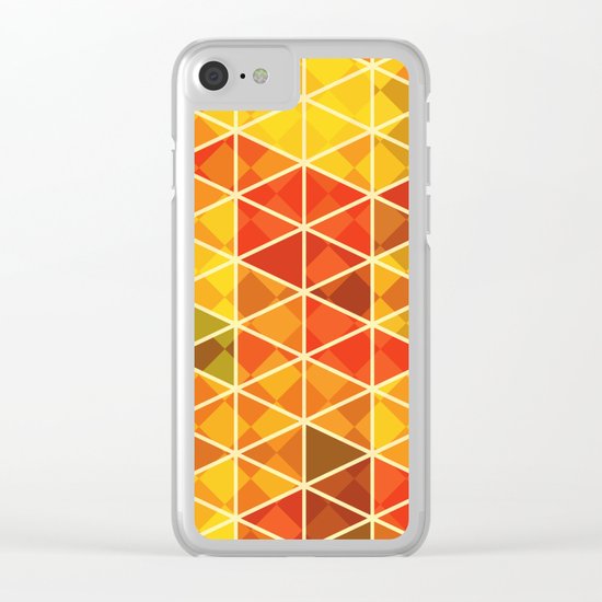 Sunset pattern wall art Clear iPhone Case