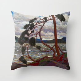 Tom Thomson - The West Wind - Canada, Canadian Oil Painting - Group of Seven Throw Pillow