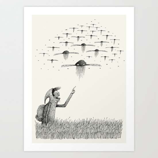 'I Saw Drones' Art Print