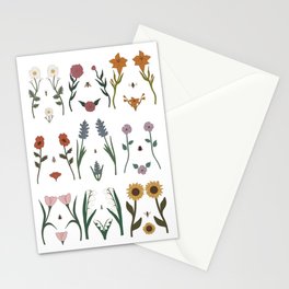 Women's Anatomy Wildflower Torso Art Chart Stationery Cards