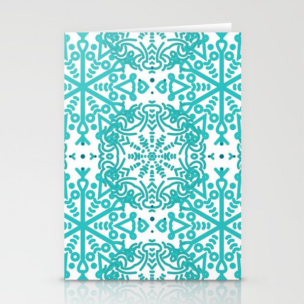 Blue and White Mandala Pattern Stationery Cards