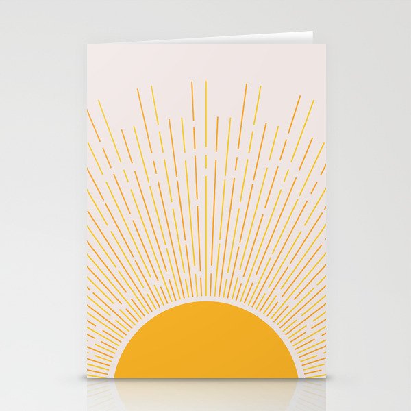 Sun Rise Art, Horizontal boho Sun Stationery Cards