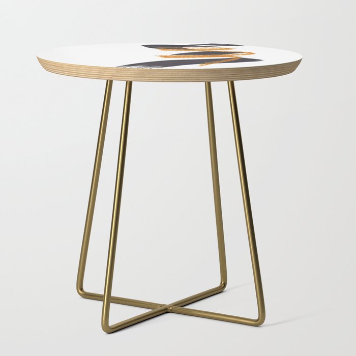 Abstract Minimalism Dance of Two Lines Side Table