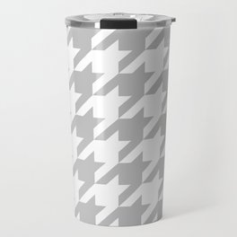 Big Silver Grey Houndstooth Pattern Travel Mug