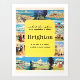 Affiche Travel Poster Brighton Southby Bramwell Art Print | Advertisement, Classic, Old, Selfcare, Southby, Digital, Cosy, Deco, Cuddle, Retro 