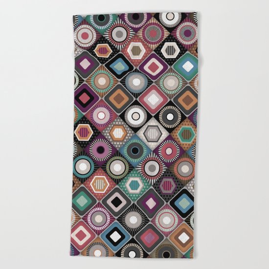 festival dusk diamond Beach Towel