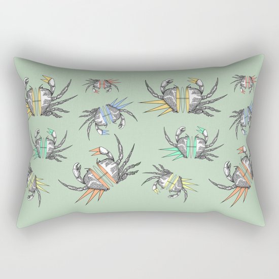 grab my crabs Rectangular Pillow